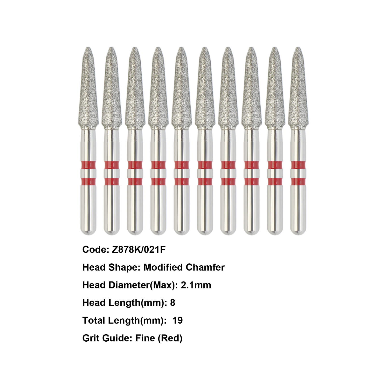 Zirconia Diamond Bur High Speed Bur FG Z368 Z856 Z850 Z881 Z379 Fine Medium Grit