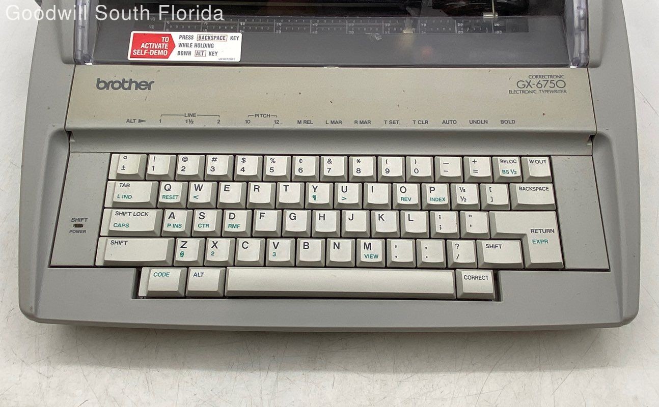 Brother Correctronic GX-6750 Gray Daisy Wheel Electronic Typewriter Not Tested