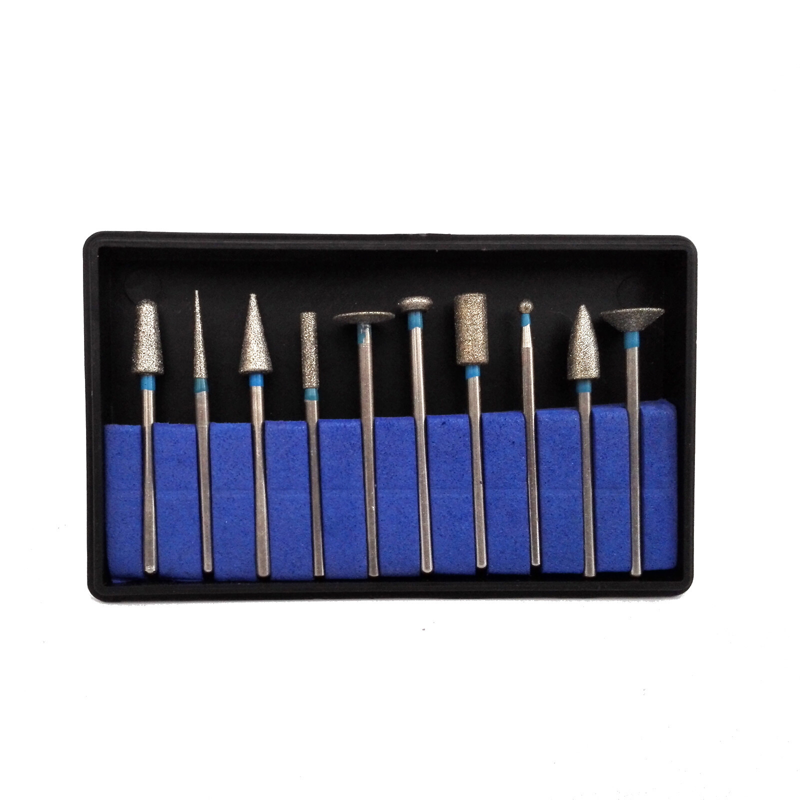 10Pcs/kit Dental Sintered Diamond Point Polisher HP Shank Rotary Bur Lab 2.35mm