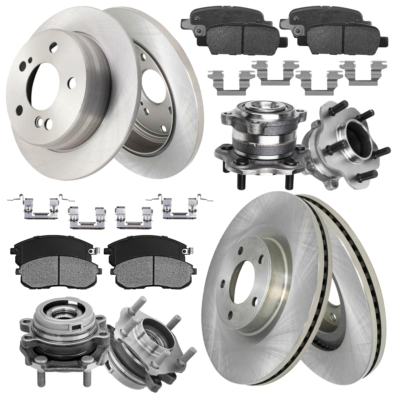 11.65″ Front 11.48″ Rear Brake Kit 07-18 Nissan Altima Pads Rotors Wheel Hub