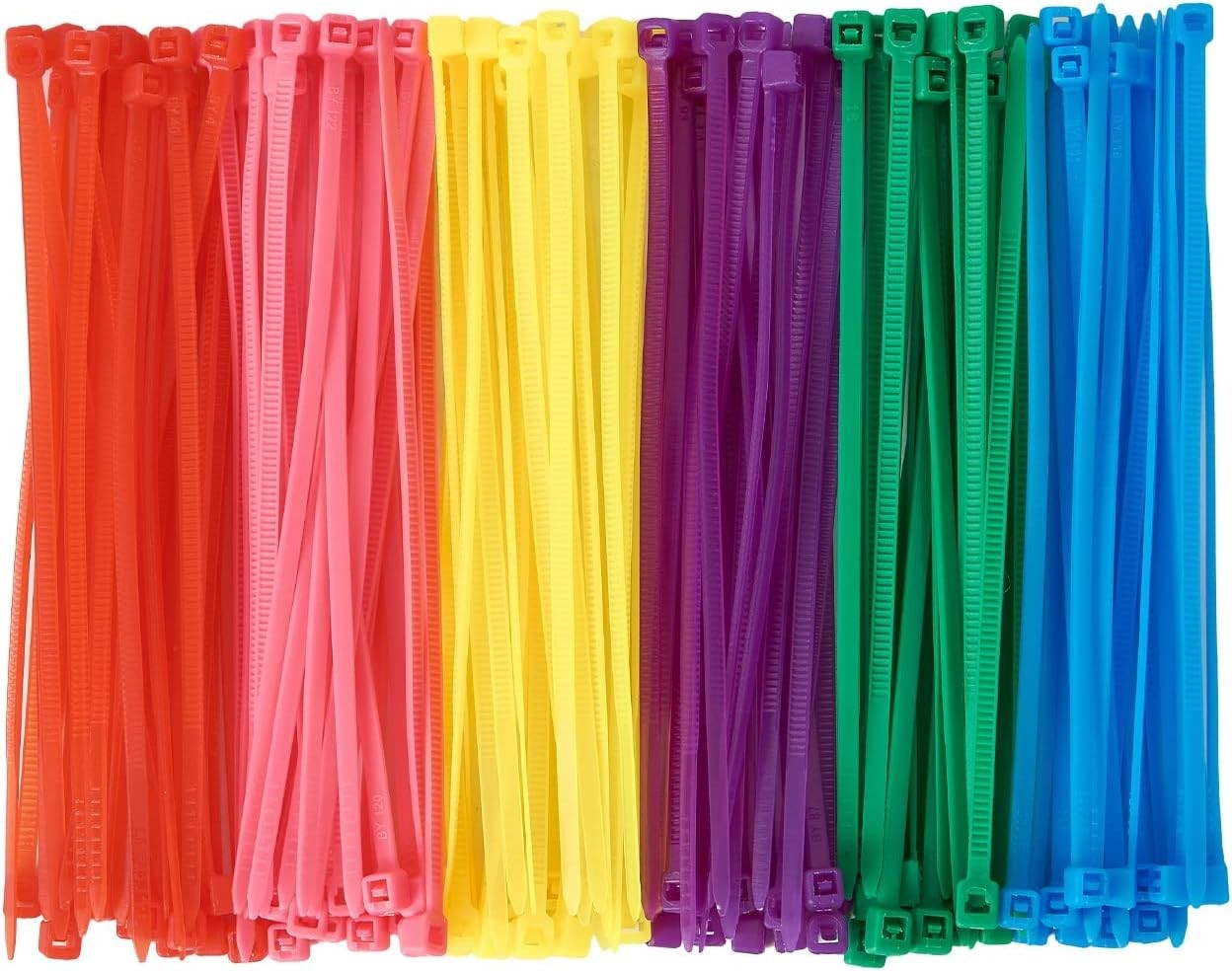500/600Pcs (100 / Color) Small Colored Zip Ties 4 Inch Multi-Color Zip Wire Tie