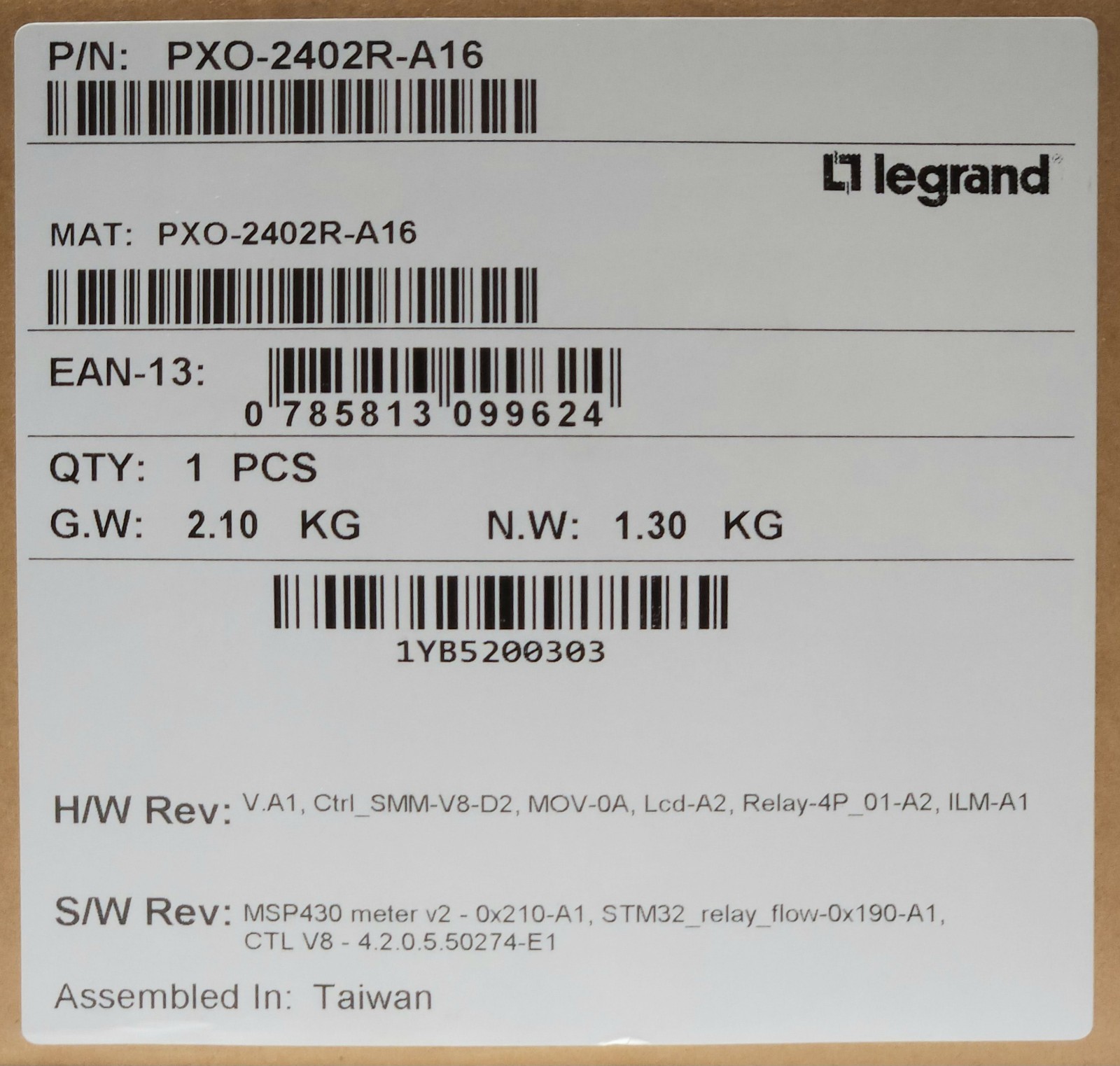 SEALED LEGRAND RARITAN PXO 2402R A16 MSP430 Meter 120 VAC STM32 Relay 4 Unit Pow