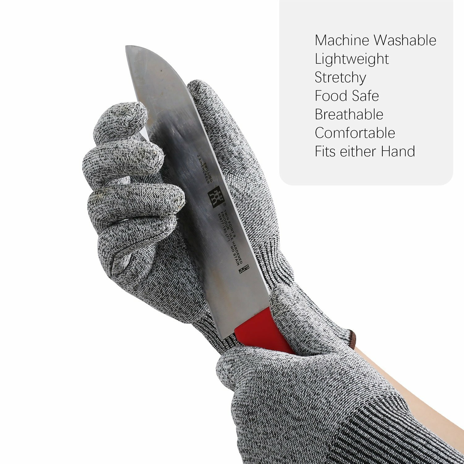 Cut Resistant Gloves Level 5 Safety Kitchen Cutting Wood Carving 2 Pair S/M/L/XL