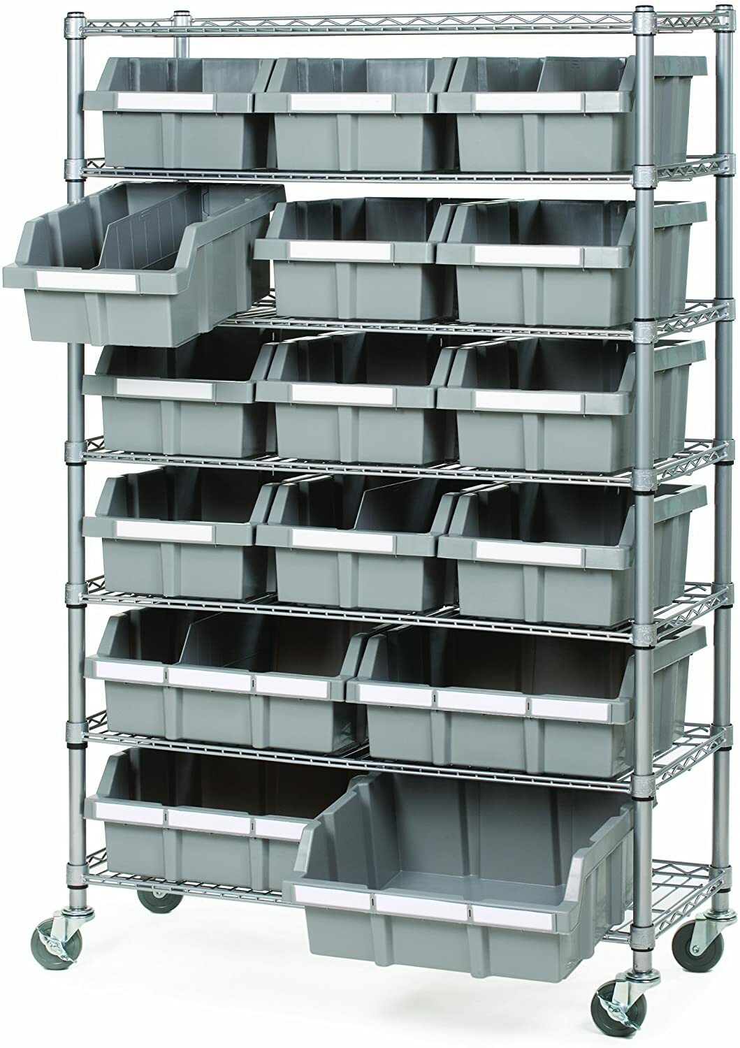 6-PACK GRAY DIVIDERS FOR COMMERCIAL BIN RACK SYSTEM (SHE16509 and SHE16510)