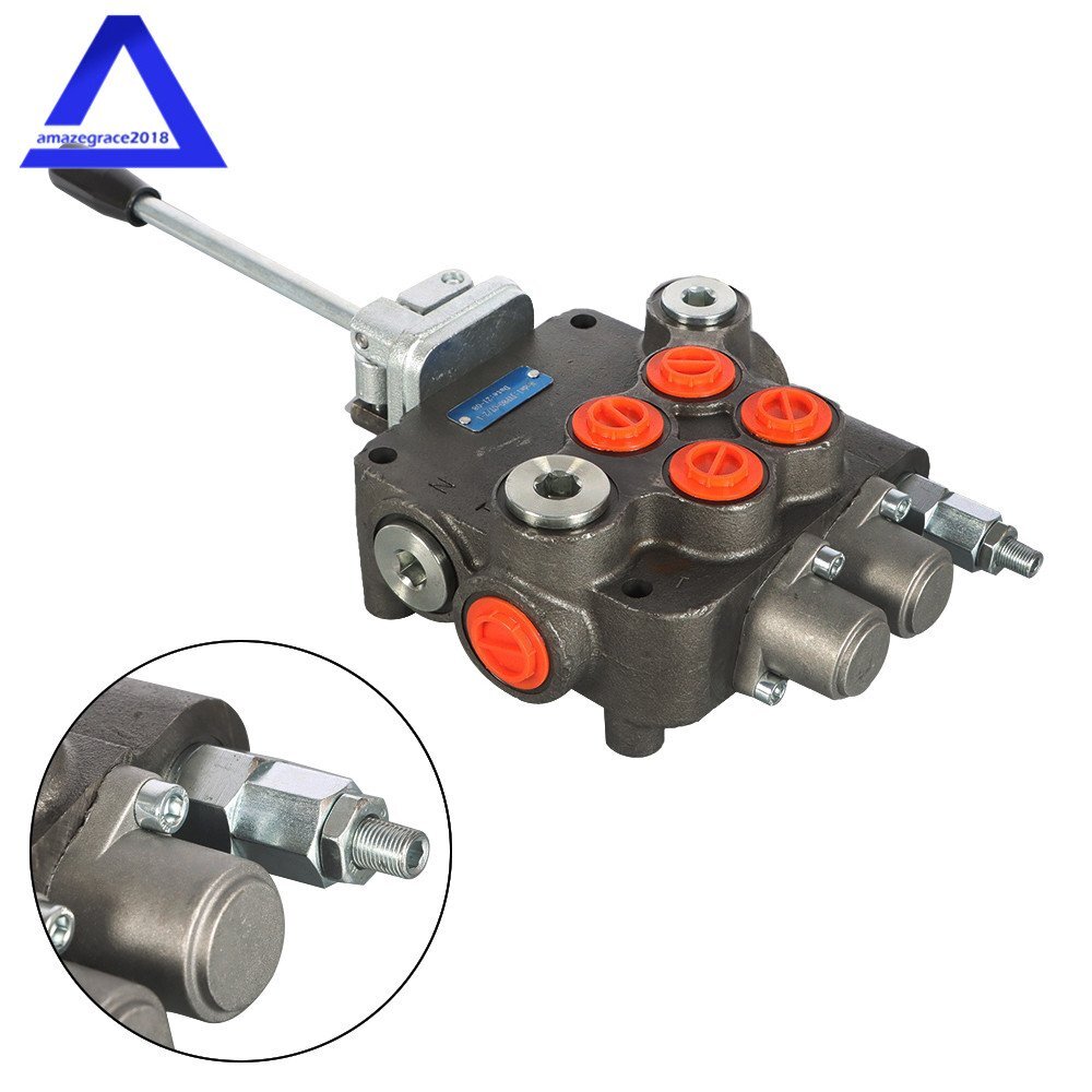 2 Spool 21GPM Hydraulic Directional Control Valve For Tractor Loader w/Joystick