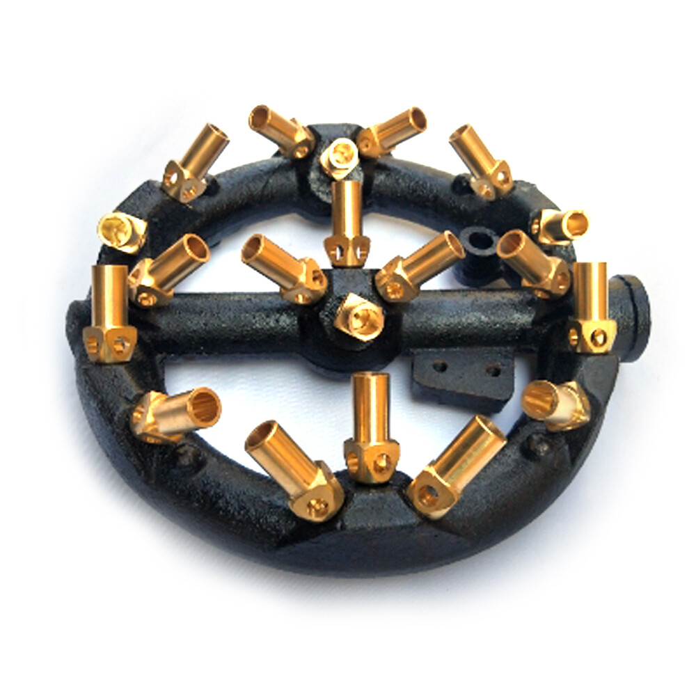Chinese Wok Range Natural Gas 20 Tip Jet Burner-Cast iron & Brass Fast Shipping