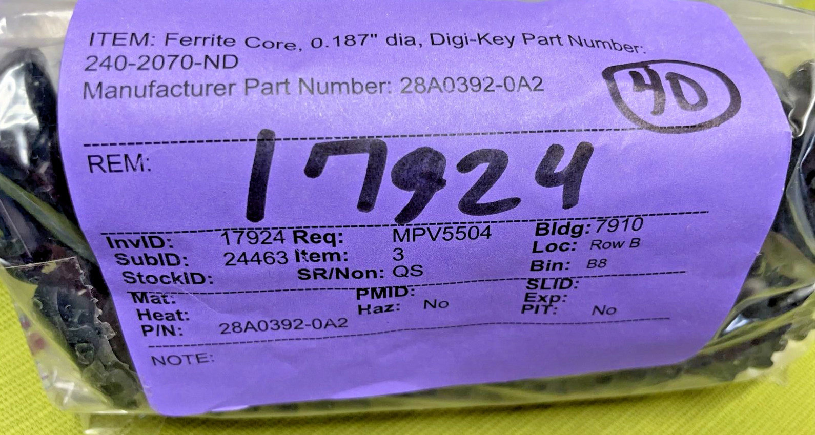 Ferrite Core, Large lot of multiple sizes. Please see the description.