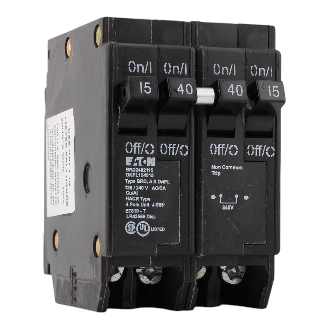 NEW Eaton BRD2402115 QUAD Circuit Breakers (MCBs) BRD 2P 15A/40A 240V 50/60H