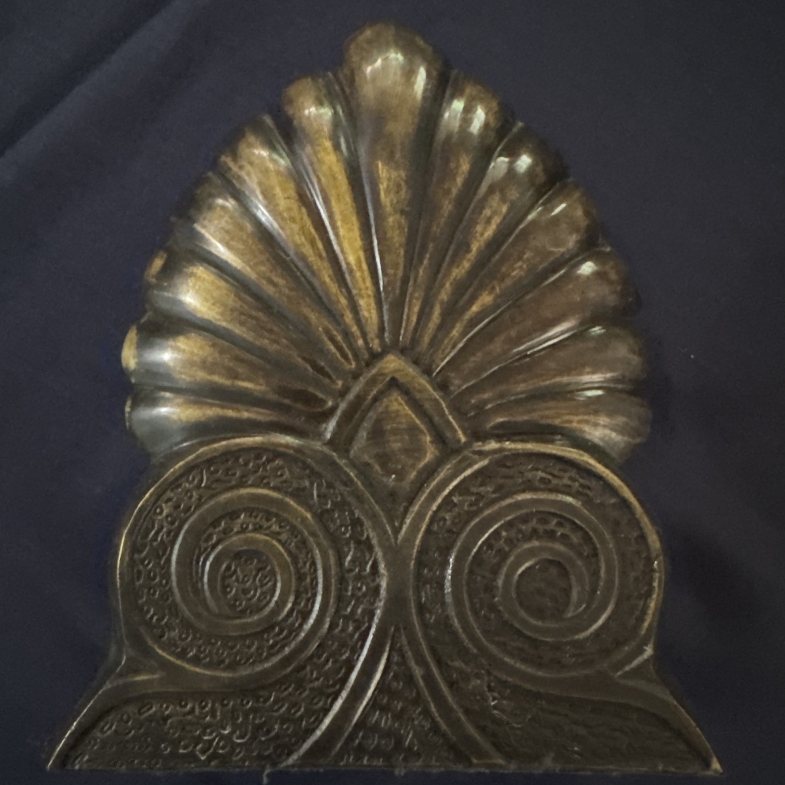 Vintage Solid Brass INDIA Desk Mail/Document Organizer Weighs 3 lbs. 7″x 5″x3″