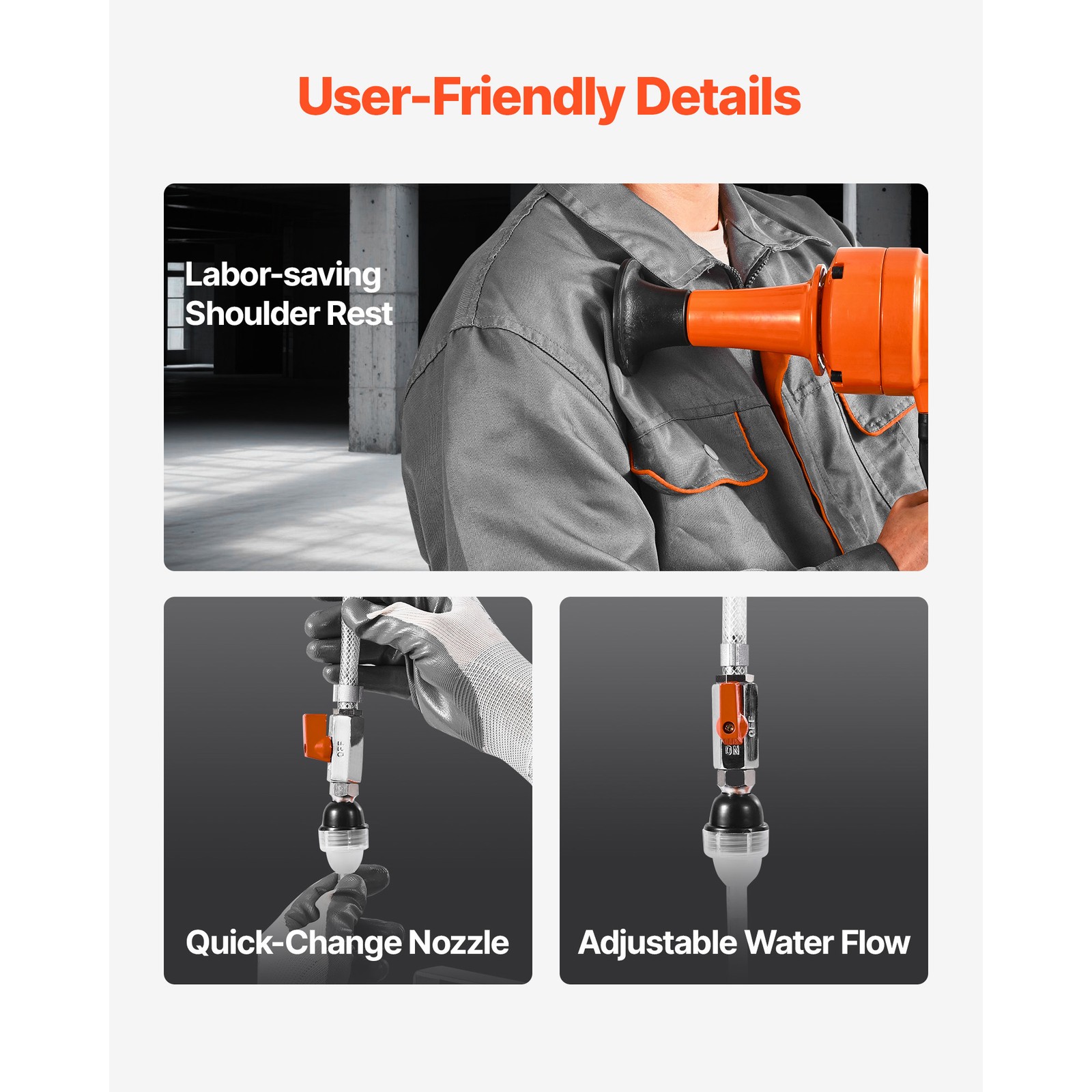 Diamond Core Drill Machine Handheld and Stand Concrete Core Drill Rig 8 in