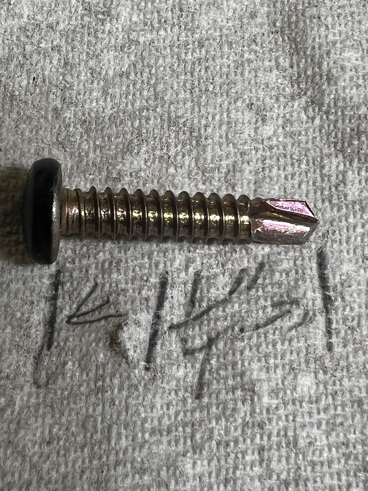 25 #14 Self Drilling 1-1/4” Sheet Metal Screws Pan Head Stainless Steel Black