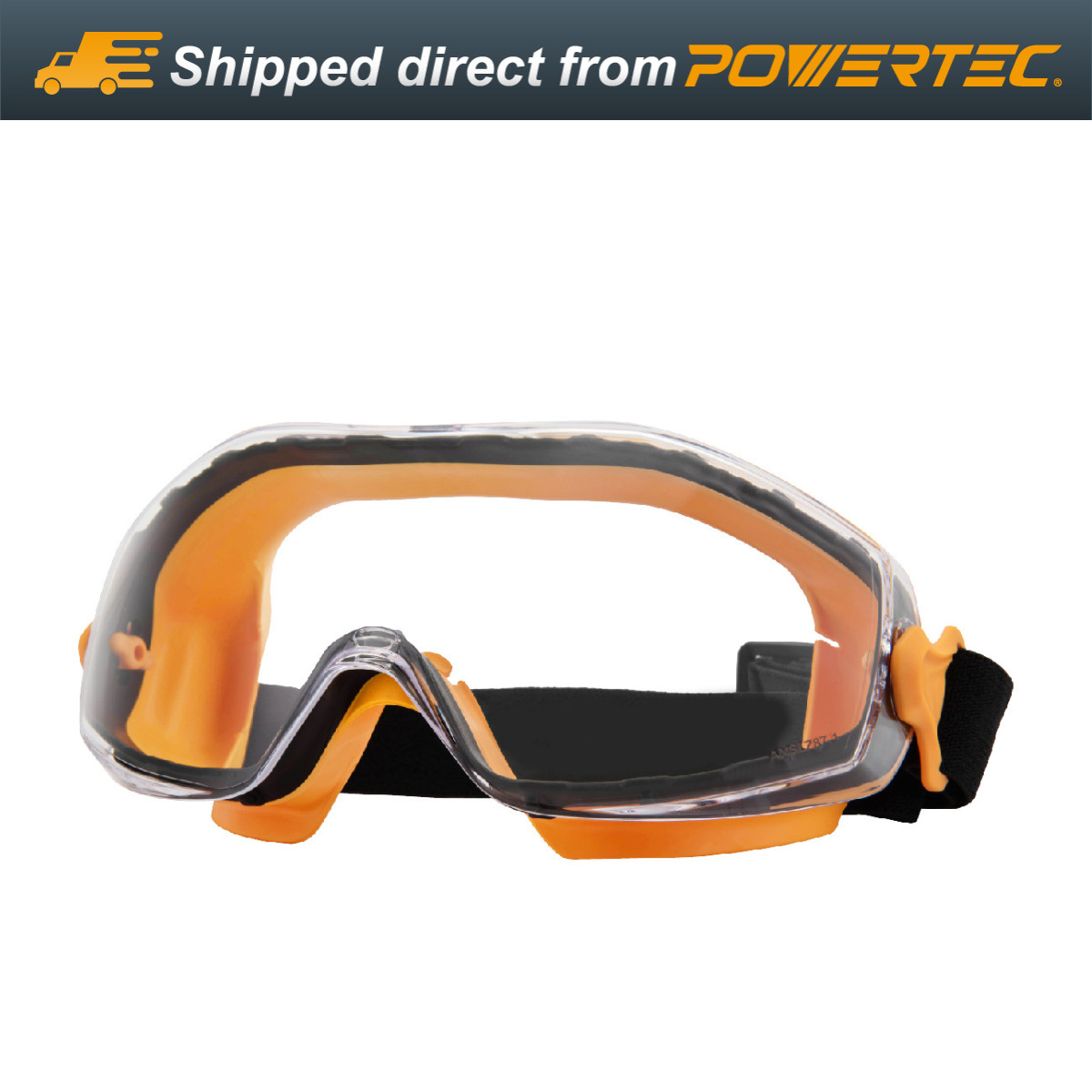 POWERTEC 71563 Safety Goggles Over Glasses, Scratch Proof UV Protection