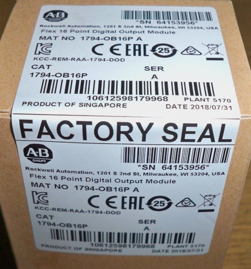 Factory Sealed AB 1794-OB16P/A Flex 16Point Digital Output Module 1794OB16P serA