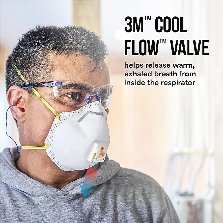 NEW! 10-80 pcs 3M 8511 N95 Particulate Respirator Masks w/ Exhalation Valve