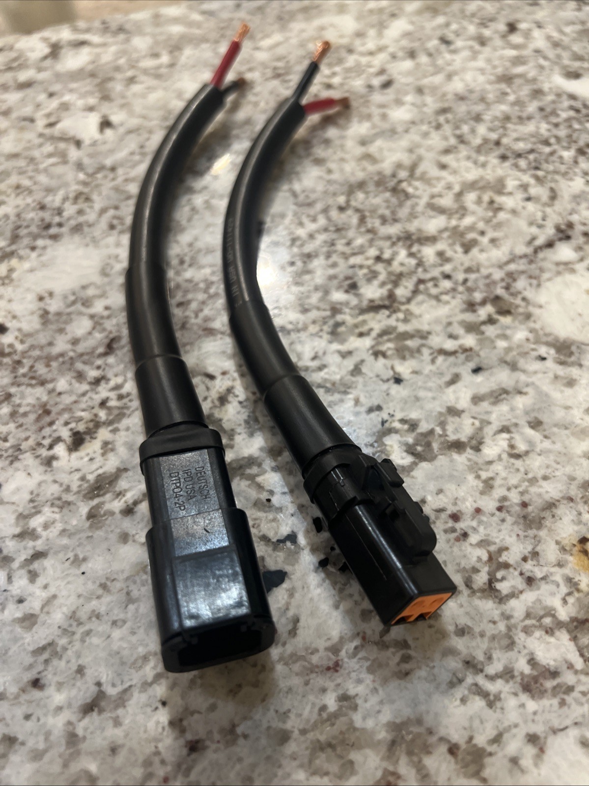 DTP Waterproof 10 AWG Assembled Deutsch 2 Pin Harness connector wire Pigtail