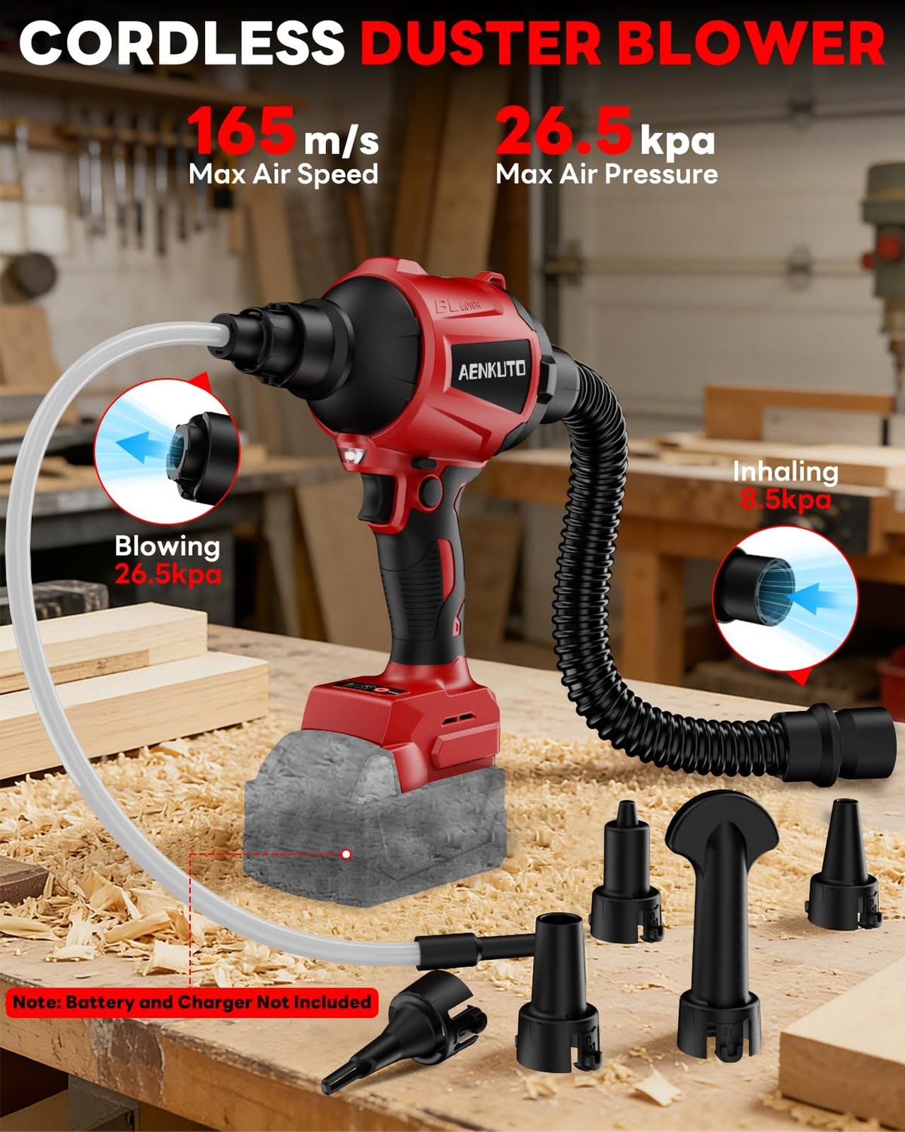 Cordless Compressed Air Duster & Blower Compatible with Milwaukee 18V Battery…