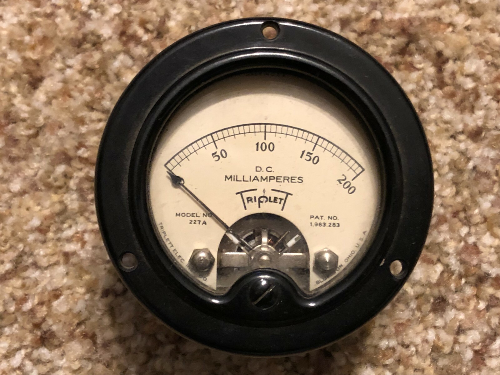 Triplett 227A 0-200 Milli Amps mA Panel Meter DIY MAKER