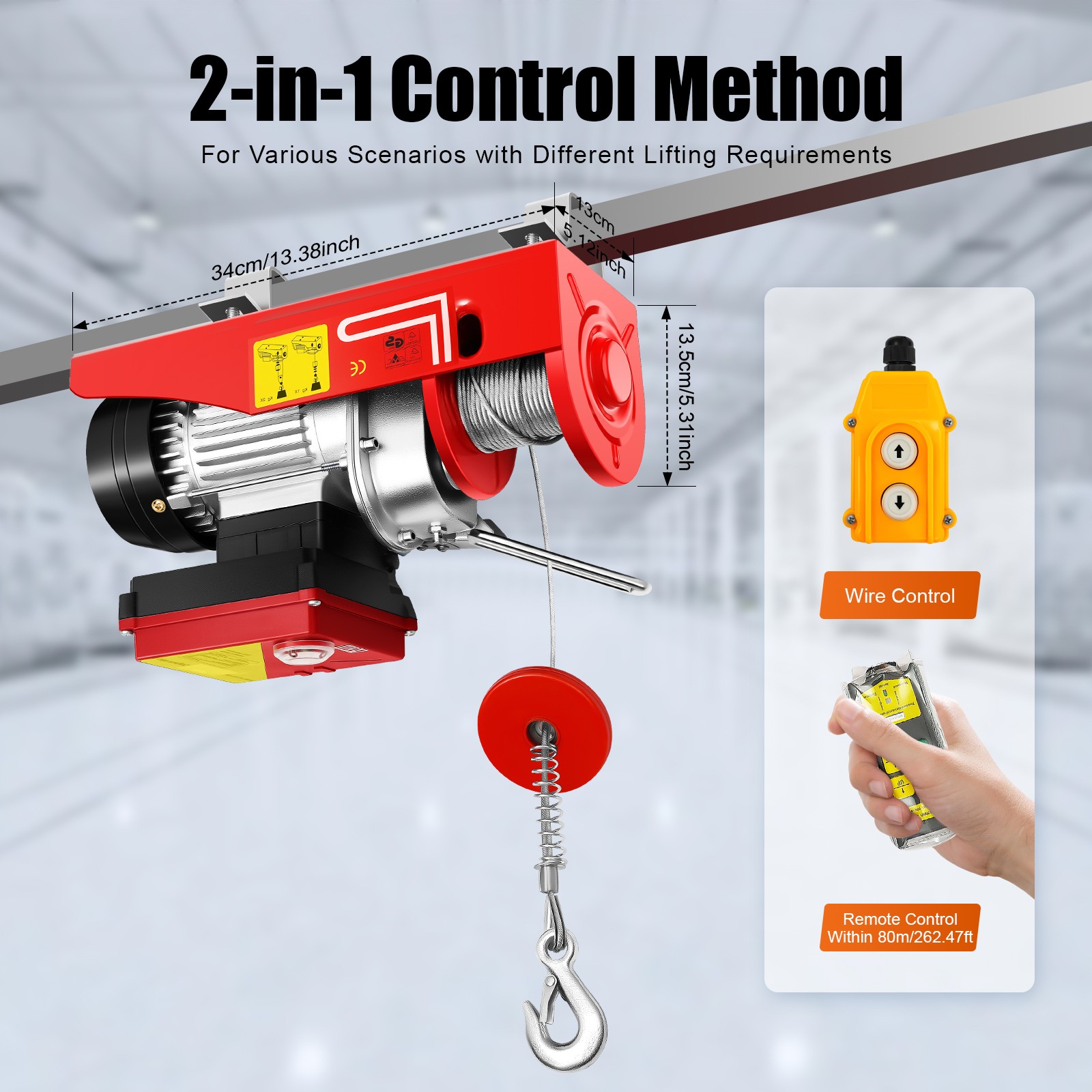 Electric Hoist Factories Warehouses Electric Lifting Hoist & Remote Control