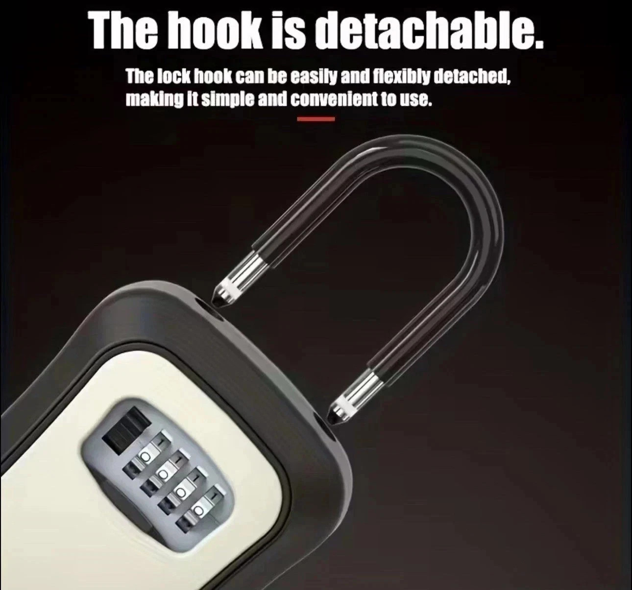 Key Lock Box Wall Mount Outdoor Weatherproof 4-Digit Combination Key Safe