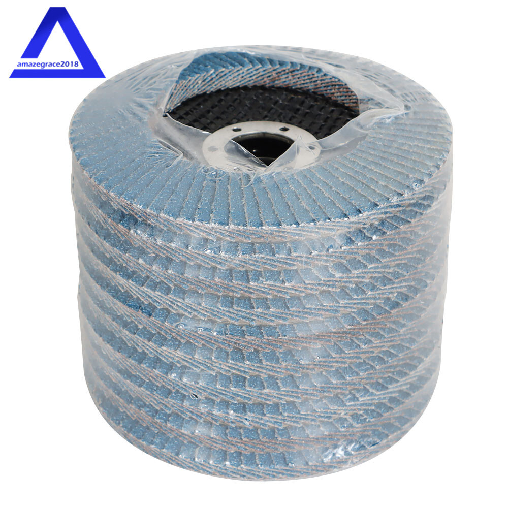 100PCS Premium Zirconia Flap Sanding Disc Grinding Wheel – 4-1/2 x 7/8″ 40 Grit