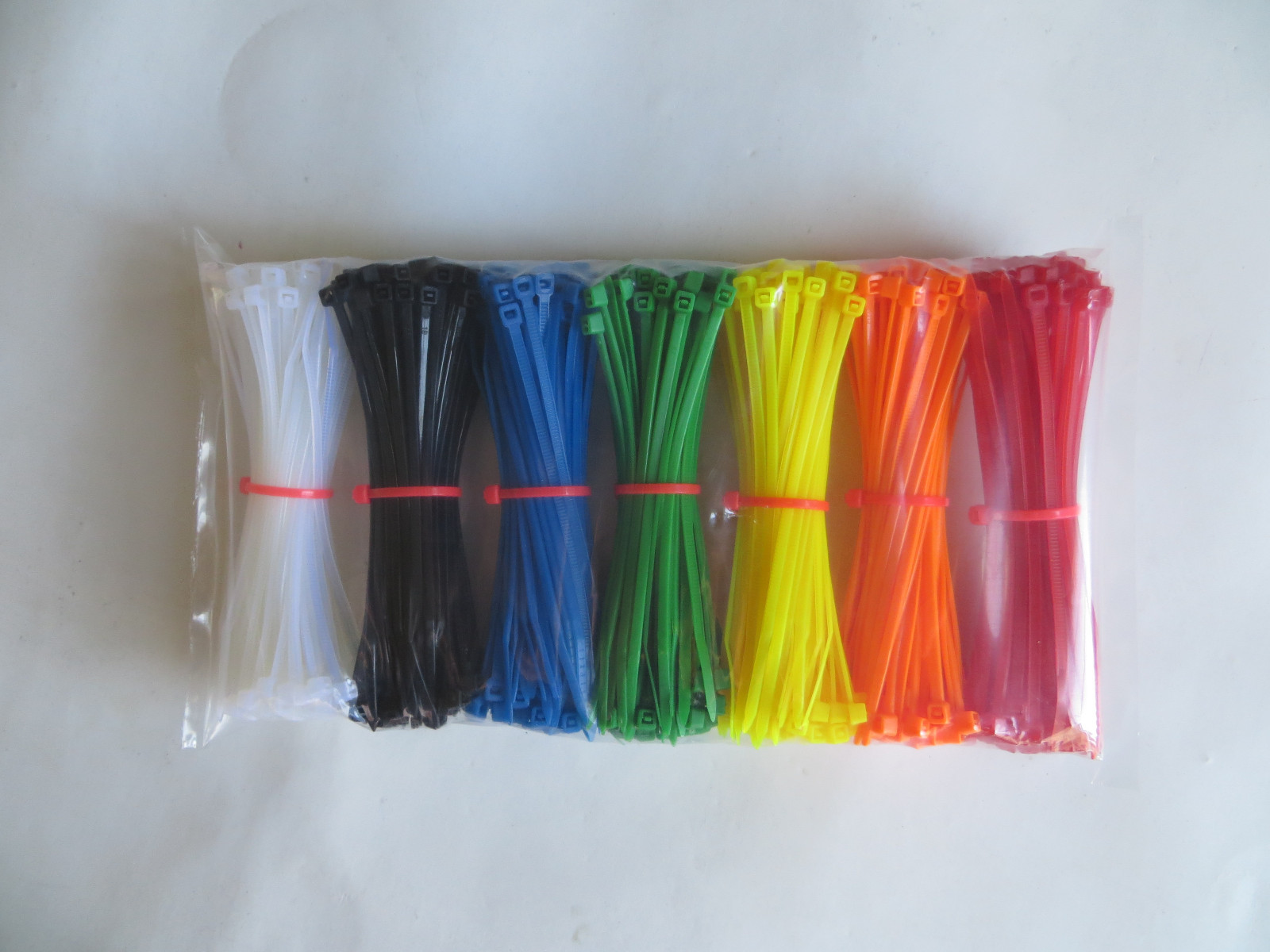 700pcs Cable tie zip lock 2.5 x 100mm ~ 4 in with 7 color (7x100pcs)