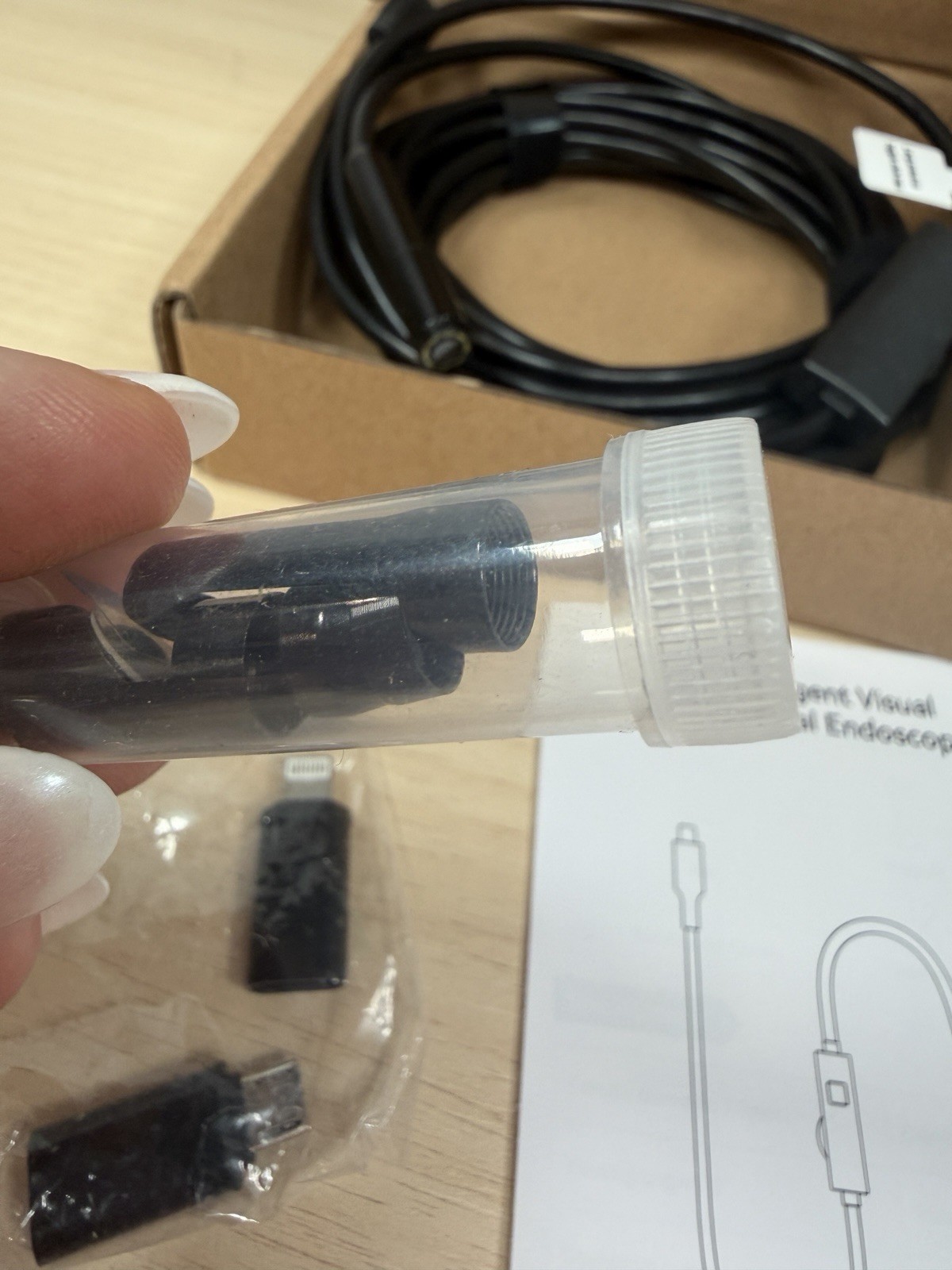 Endoscope Industrial dual Camera Lens 5m Line Length New Photo & Video HD LED