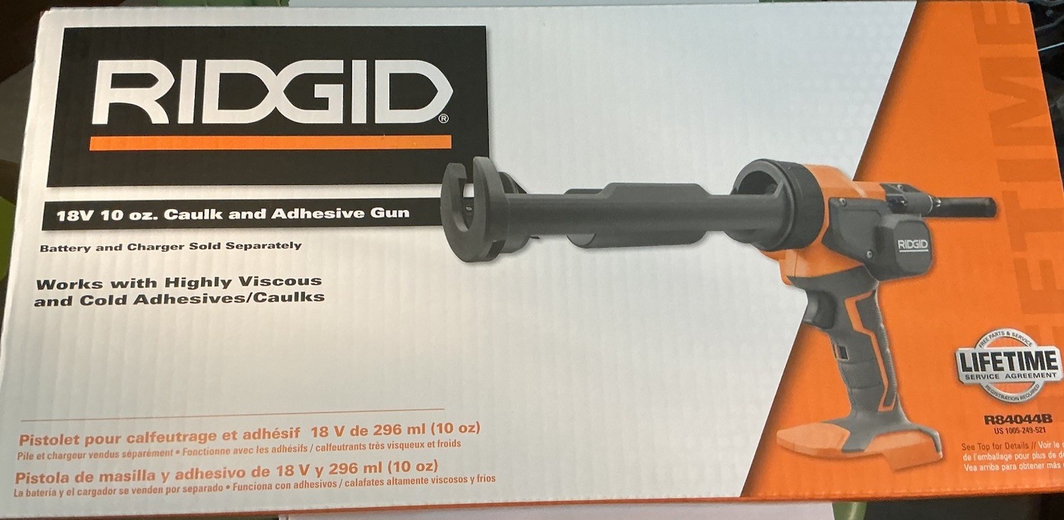 RIDGID 18V Caulk & Adhesive Gun R84044B Tool Only NEW SEALED