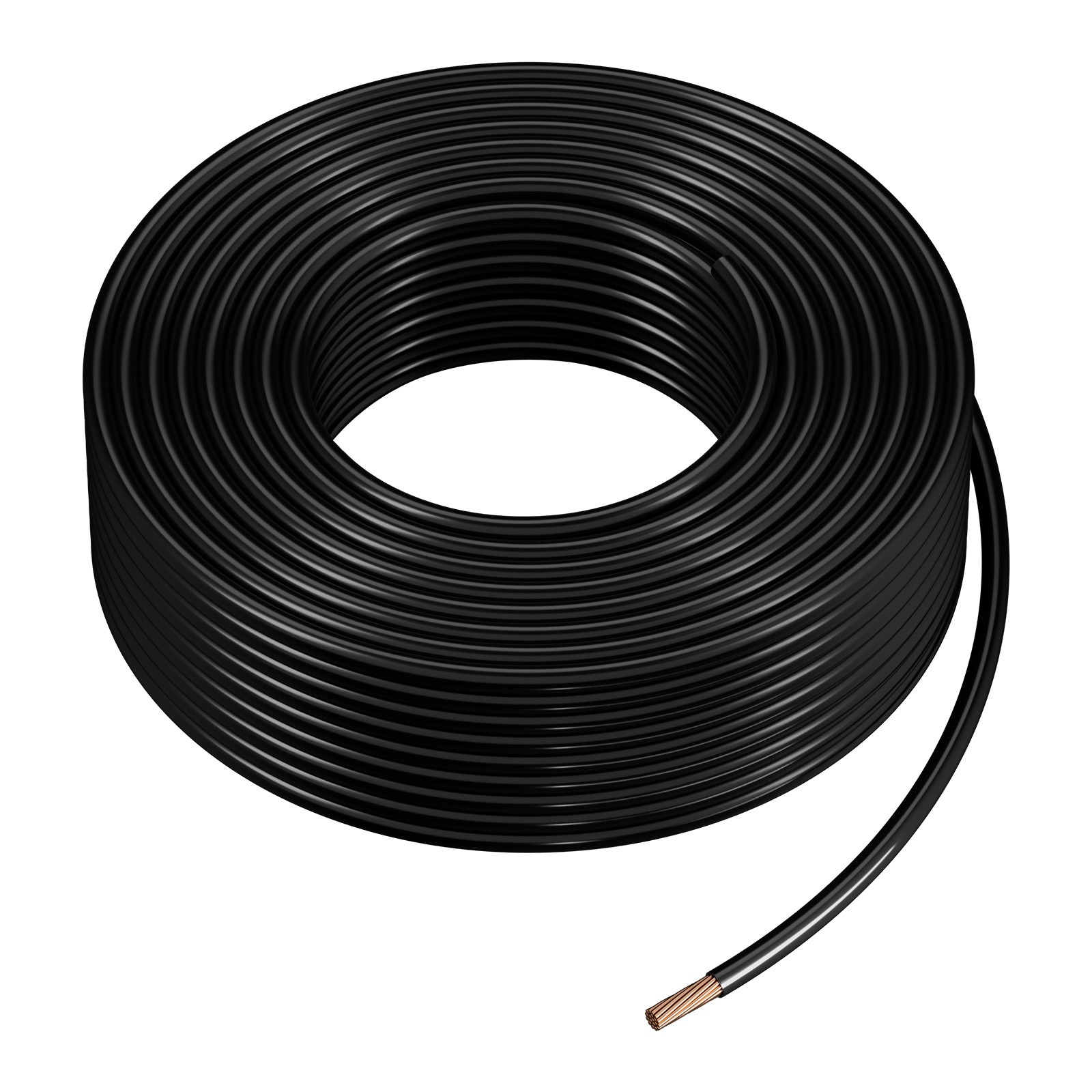 4 AWG THHN Wire 19-Stranded Black Copper Building Wire Nylon Jacket 175 ft 600V