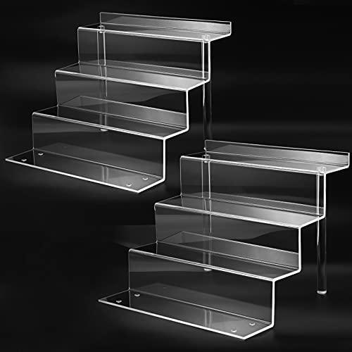 Clear Acrylic Display Riser Shelves for FUNKO POP, Perfume Organizer and Pokemon