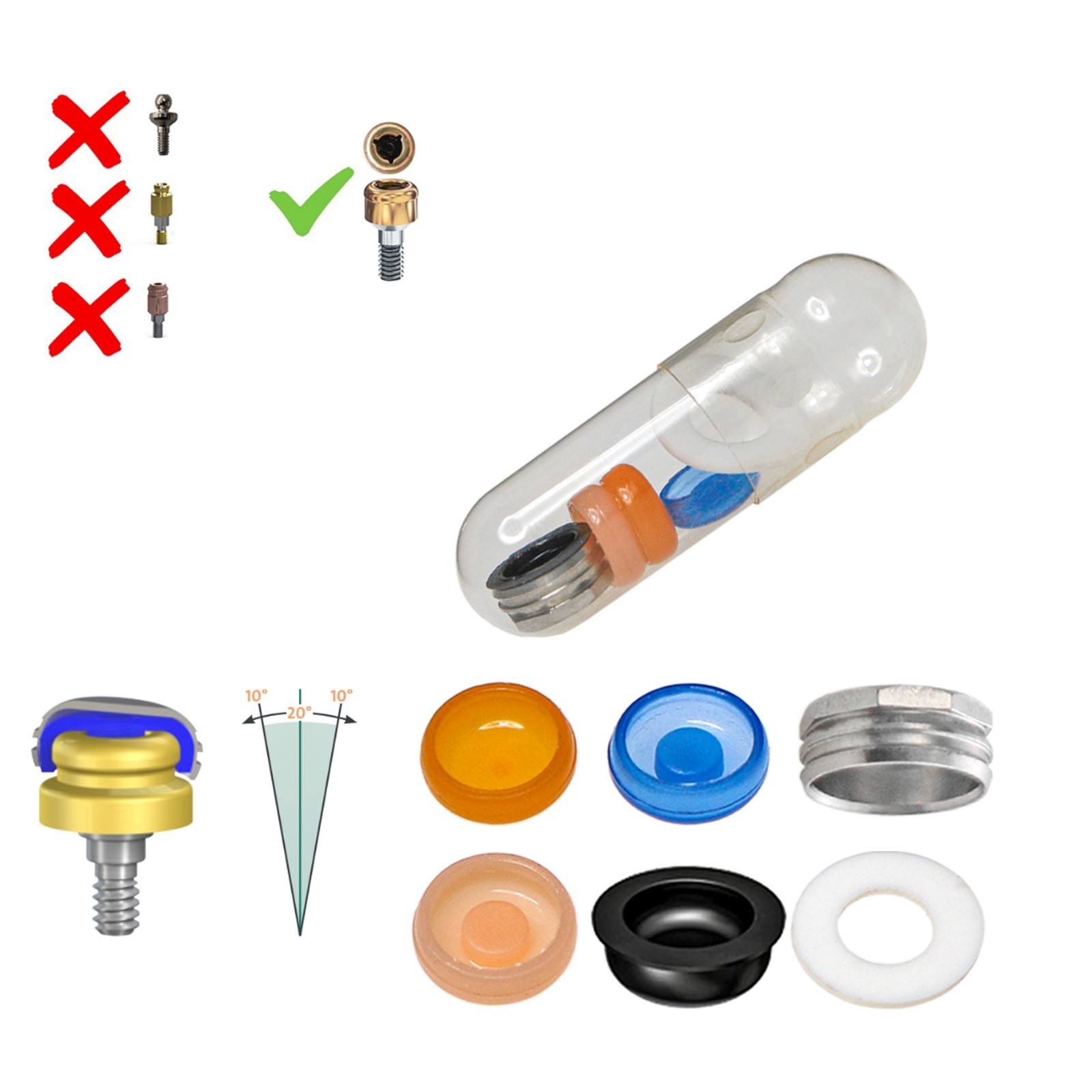 US Zimmer TSV 3.5 Adin MIS ABT Locator Abutment fits Internal Hex Implant system