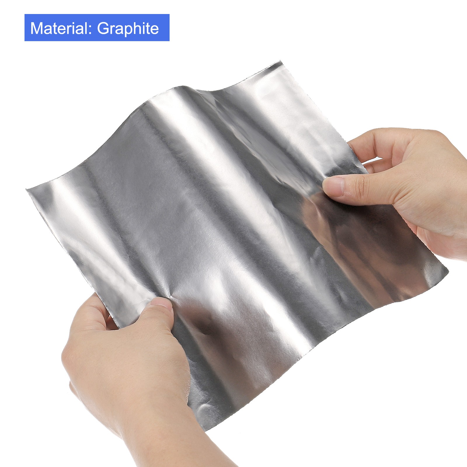 Flexible Graphite Foil Sheet Graphite Gasket Sheet 250x200x0.1mm, Pack of 5