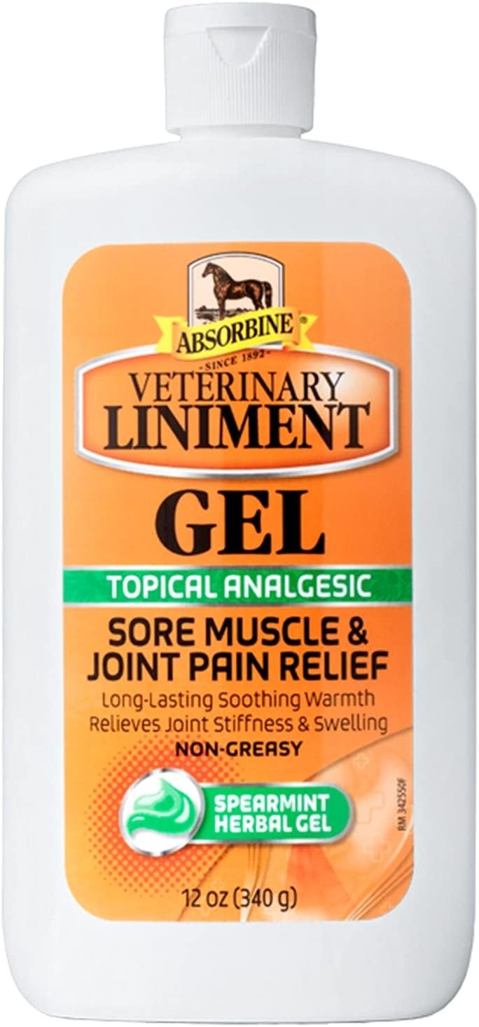 Absorbine Veterinary Liniment Gel 12 oz Topical Analgesic Muscle & Joint Relief