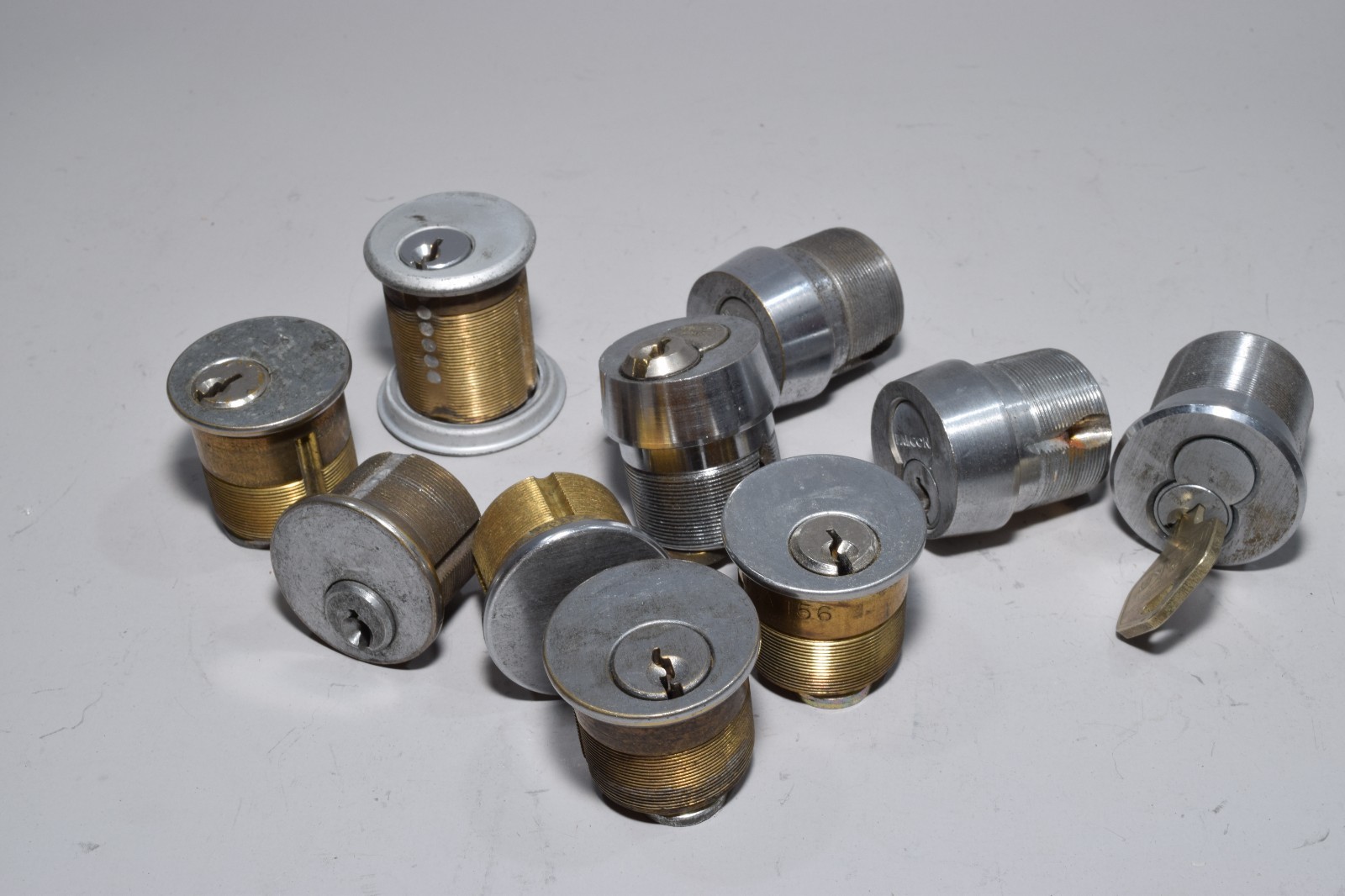 lot of 10 Locks cylinders Kaba, Falcon, Insta Key, Unmarked. 5647