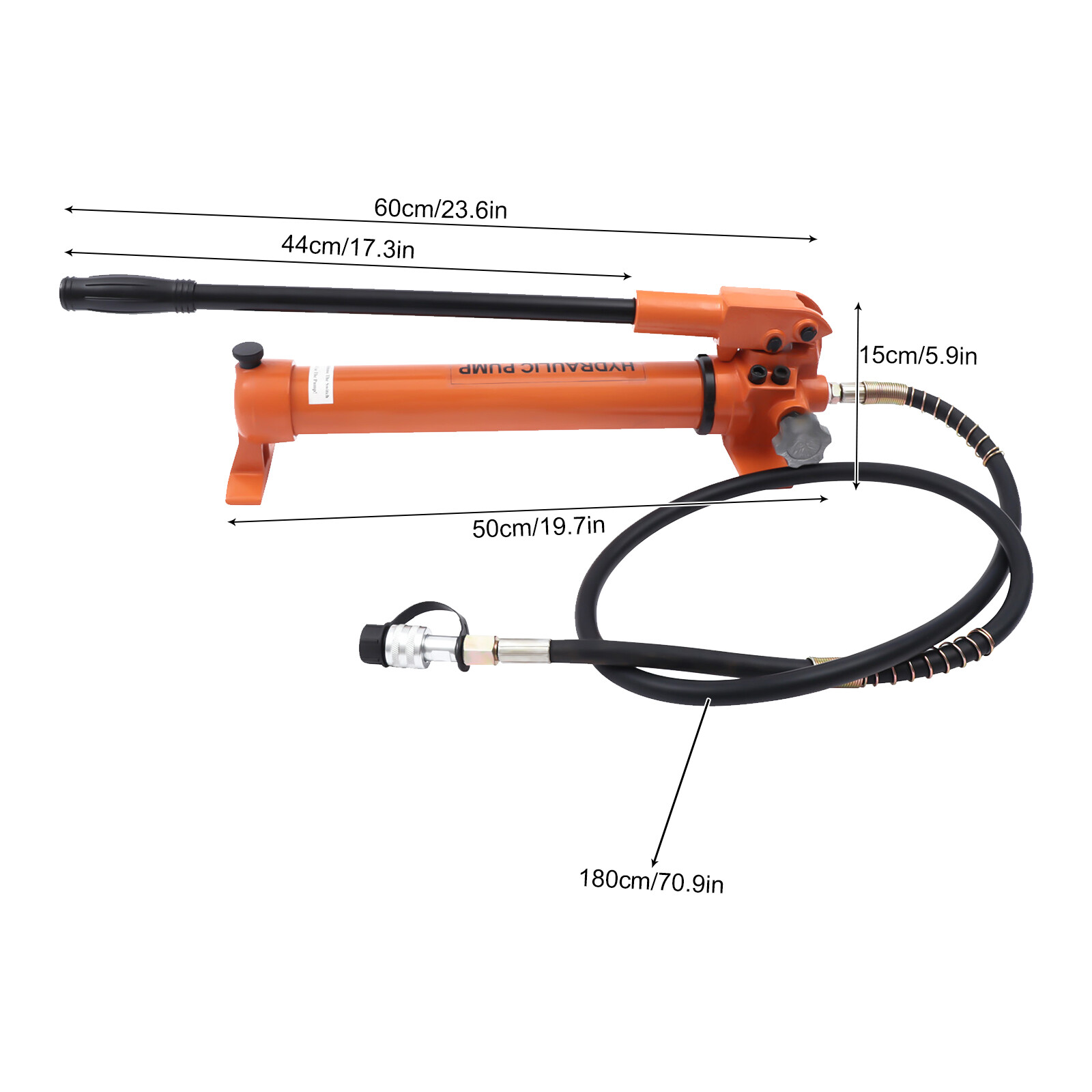 Manual Hydraulic Hand Pump 10000 PSI 700CC 2-Speed Steel