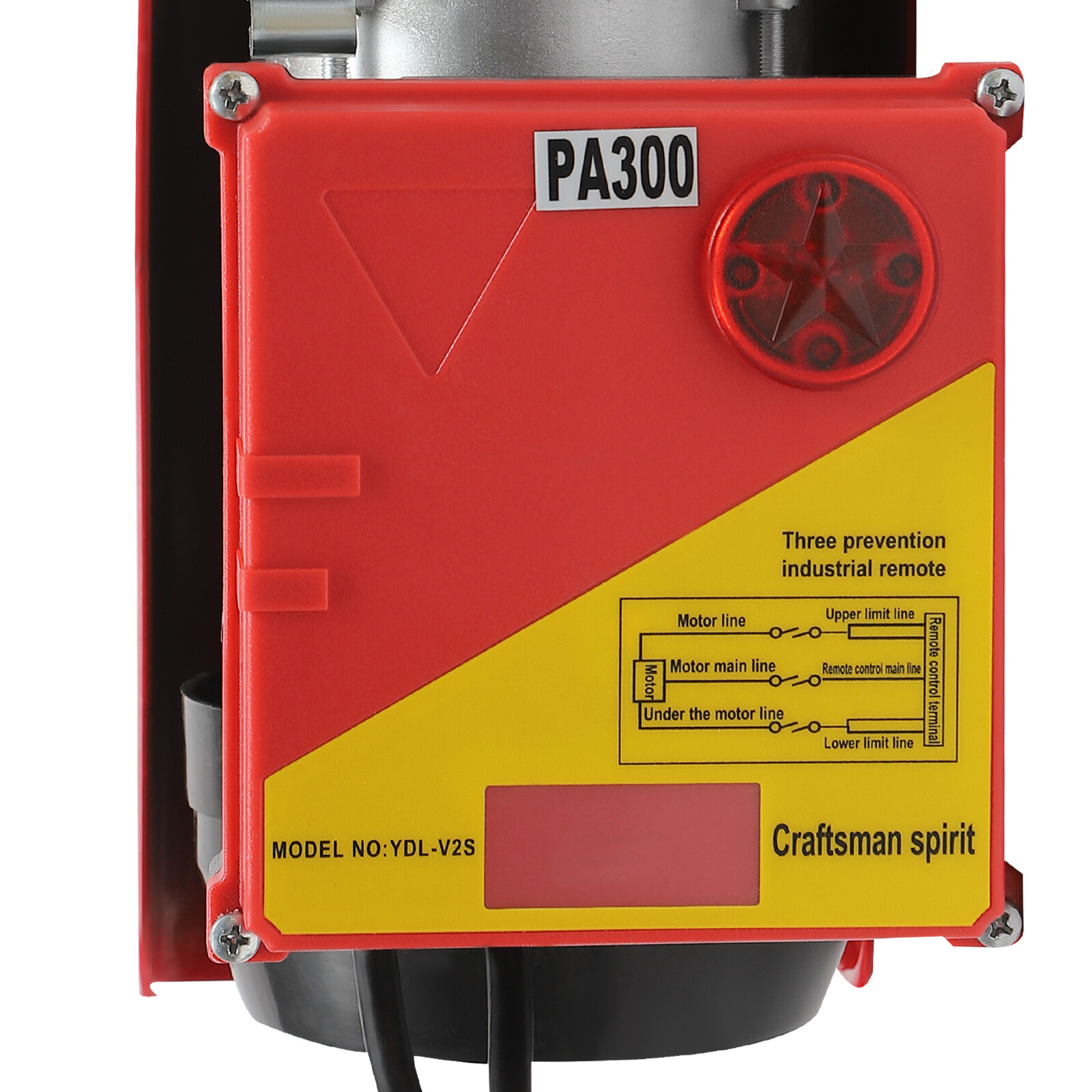PA300 Electric Hoist 660 Lb Dual-Cable 650W 110V With Wireless Remote – Red