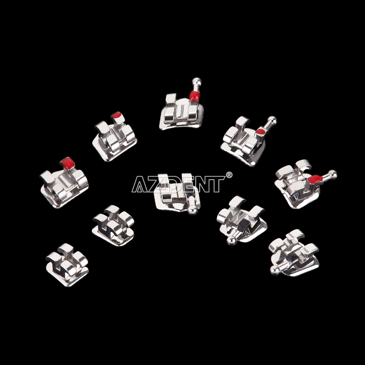 20 Packs AZDENT Dental Orthodontic Brackets Braces Standard Roth.022″ Hooks 345