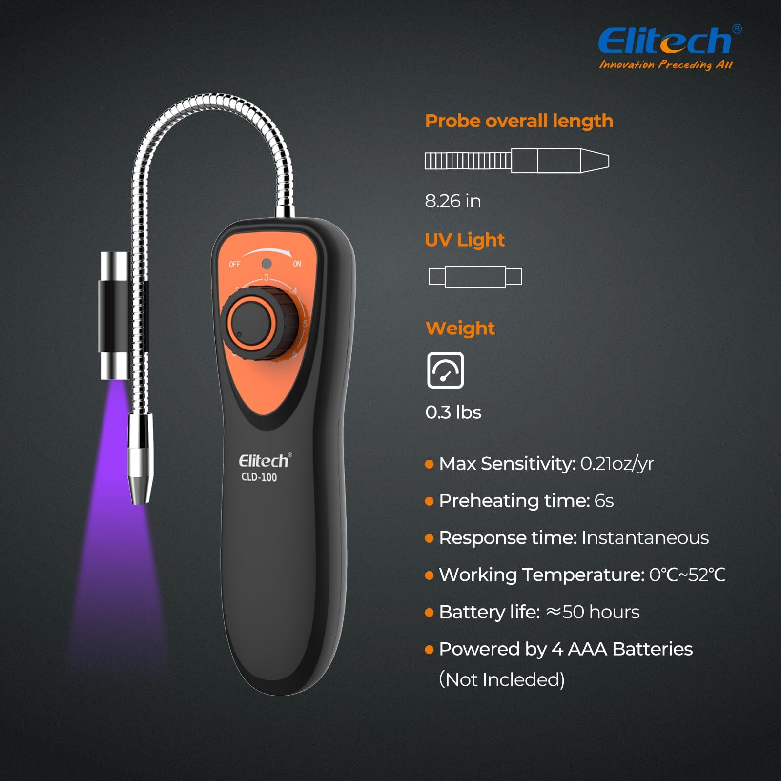 Elitech Refrigerant Leak Detector CLD-100 Freon Leak Detector Car HVAC Halogen