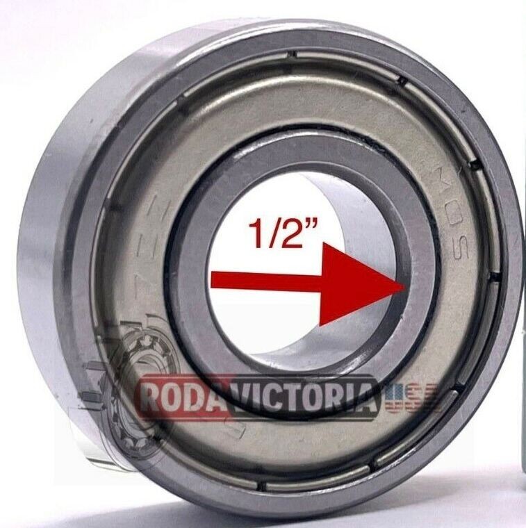 ZEN 6201 8 ZZ BALL BEARING, METAL SHIELDED, SPECIAL BORE 1/2″ 6201-1/2 465898