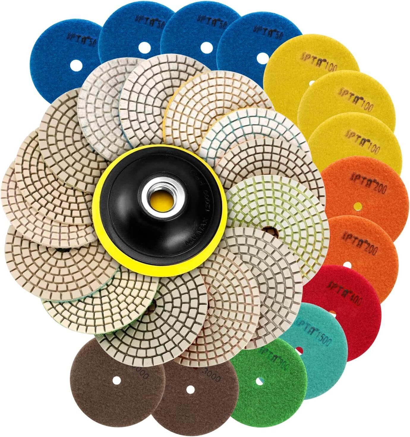 Diamond Wet Polishing Pad 4 inch for Granite Stone Concrete Marble Floor Grinder