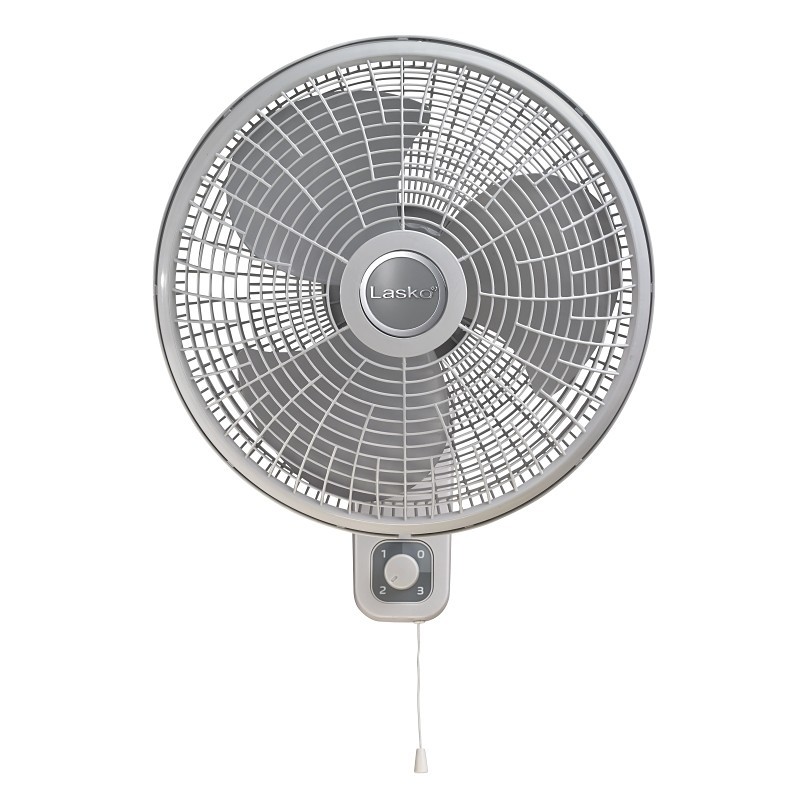 Lasko M16900 Oscillating Wall Mount Fan, 120 V, 16 in Dia Blade, 3-Blade, 3-Spee