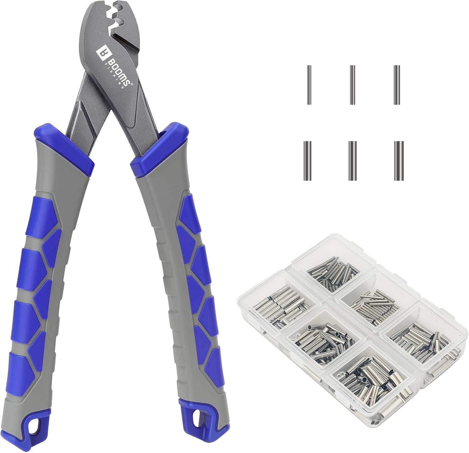 Crimping Pliers Tool: 6.5in Crimper for Single Barrel – 300pcs Sleeves and Lanya