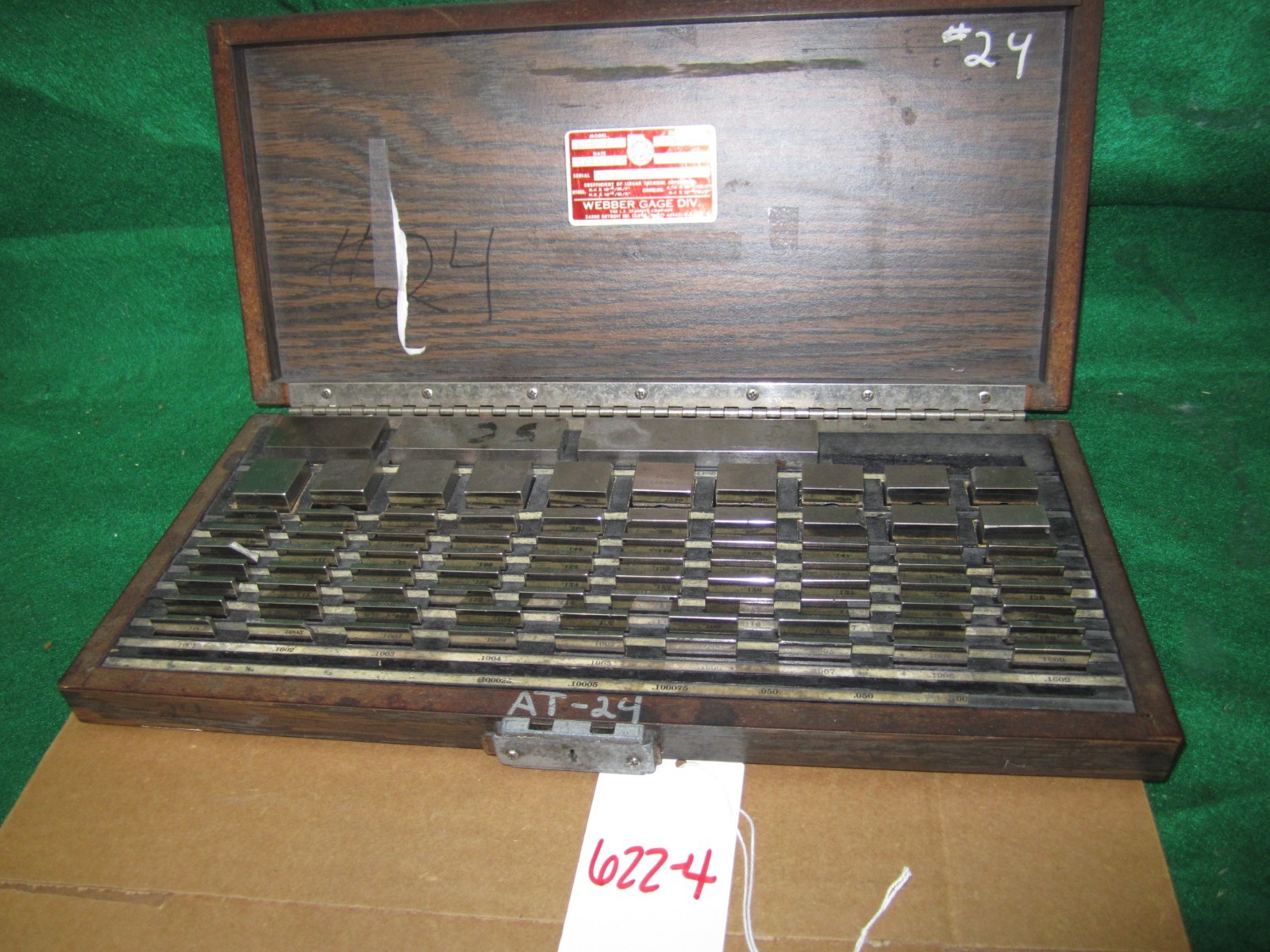 Vintage Starrett Webber Model SCS81A Gage Block Set CROBLOX 622-4