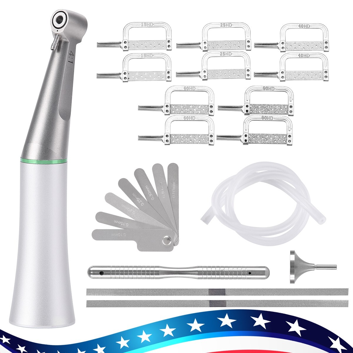 Dental Contra Angle Handpiece 4:1 Reduction Interproximal Stripping IPR System