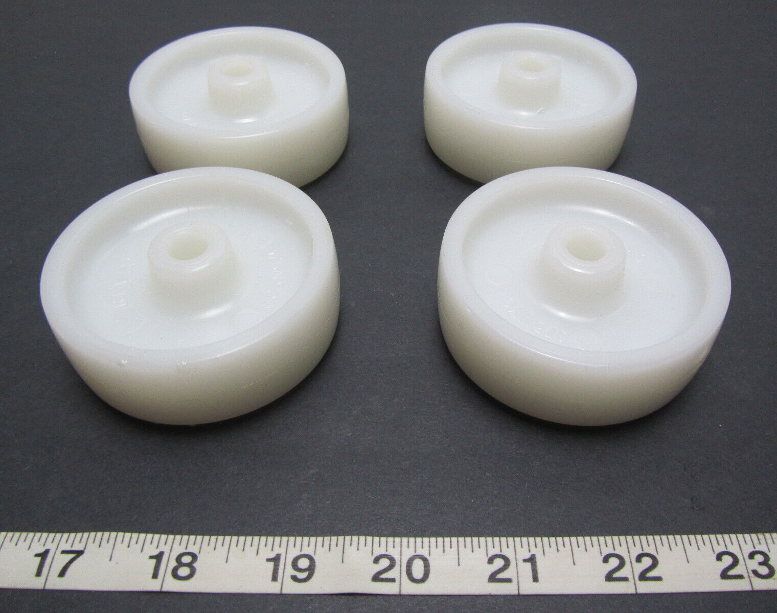 Revvo Nylon Caster Wheels 075NY03 3″ Diameter x 1″ Wide 3/8″ Bore lot of 4