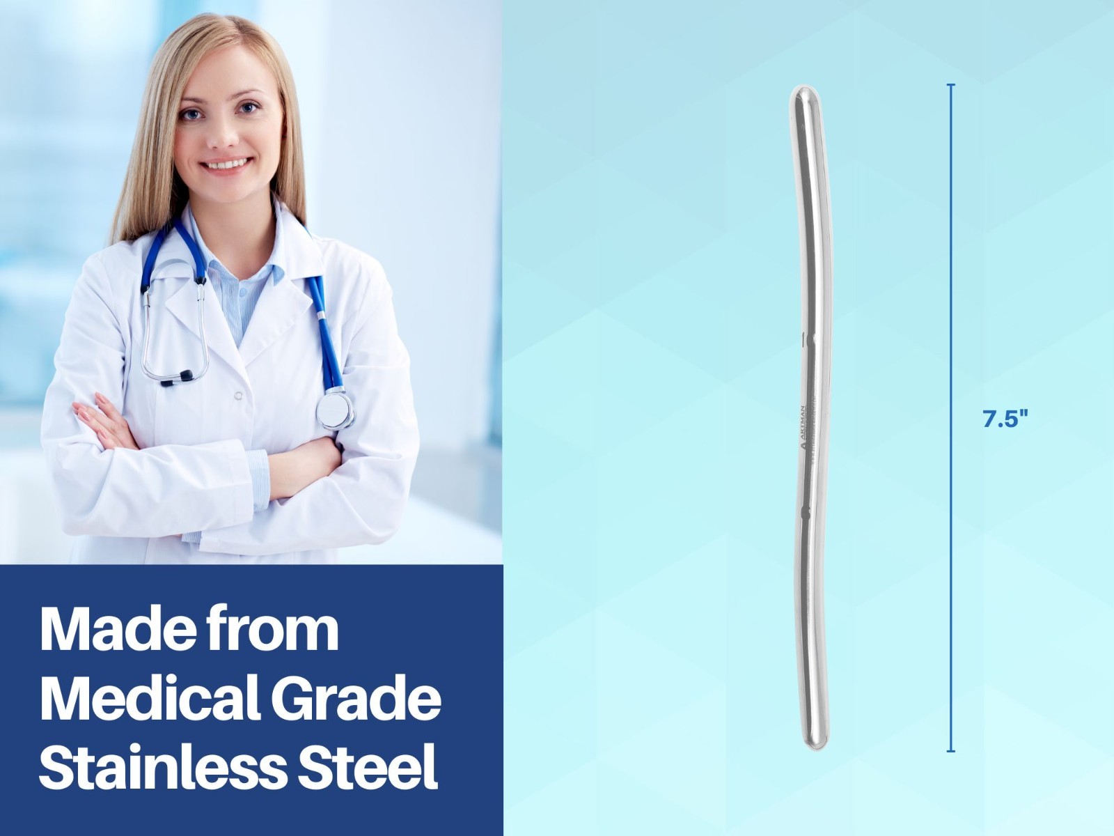 Set of 8 Hegar Dilator Sounds 7.5″ Double-Ended Stainless Dilators