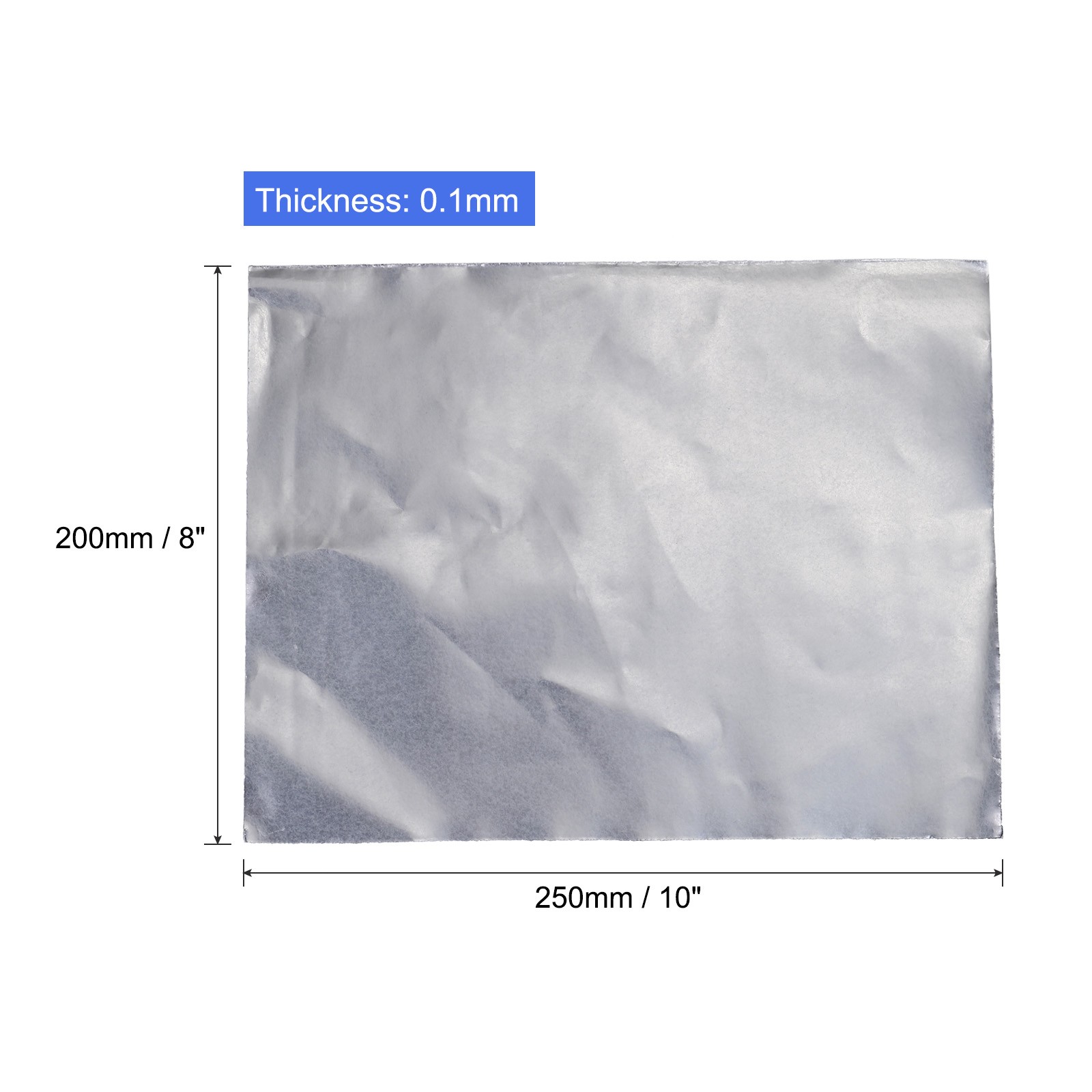 Flexible Graphite Foil Sheet Graphite Gasket Sheet 250x200x0.1mm, Pack of 5