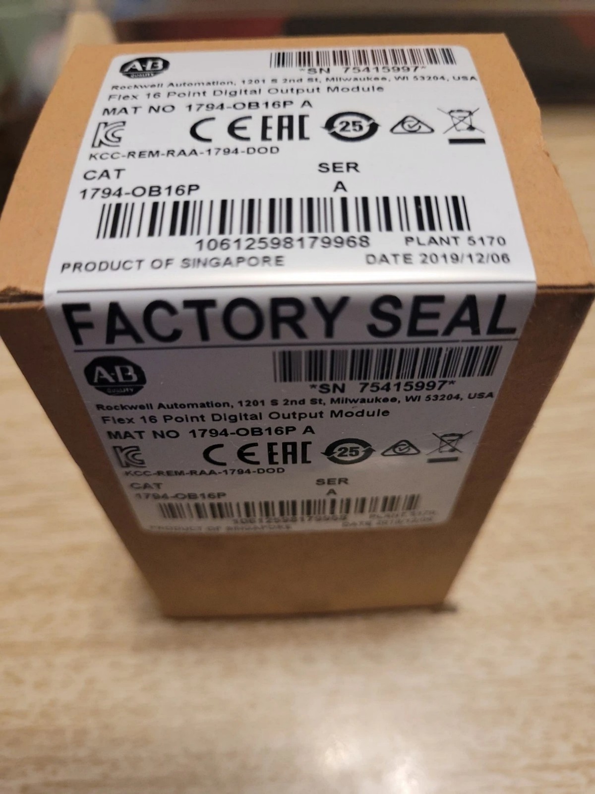 New Sealed AB 1794-OB16P/A Flex 16 Point Digital Output Module 1794OB16P serA US
