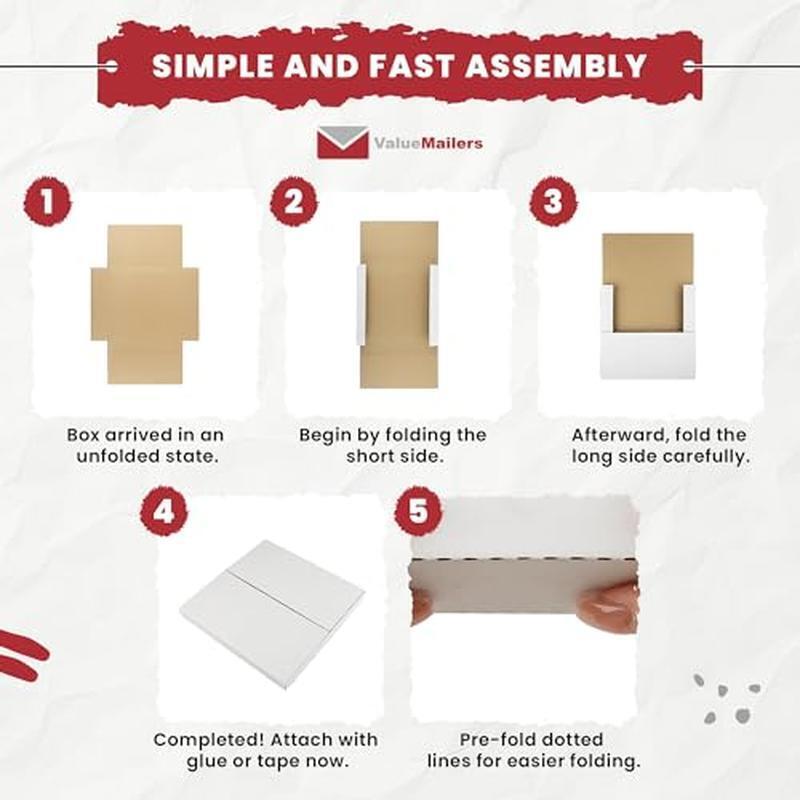 100 LP Record Mailers Cardboard Shipping Boxes Multi-Depth Holds 1-4 Albums New
