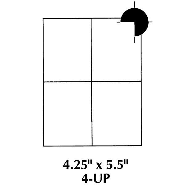 4.25×5.5” Shipping Labels – 4 Labels Per Page – 400 Shipping Labels