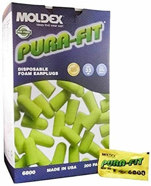 Moldex 6800 Pura Fit NRR33 Individually Wrapped Earplugs Uncorded Box/200 Pairs